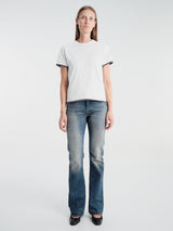 Acne Studios - Layered T-shirt with Logo in White and Grey