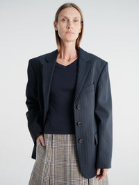 Acne Studios - Rw-Wn-Suit000060 in Black/Teal Blue