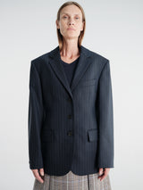 Acne Studios - Rw-Wn-Suit000060 in Black/Teal Blue