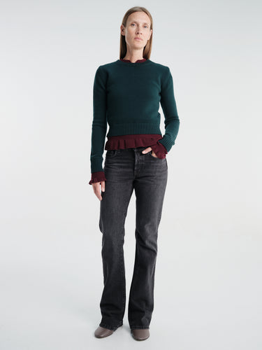 Acne Studios - Rw-Wn-Knit000034 in Dark Green
