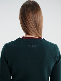 Acne Studios - Rw-Wn-Knit000034 in Dark Green