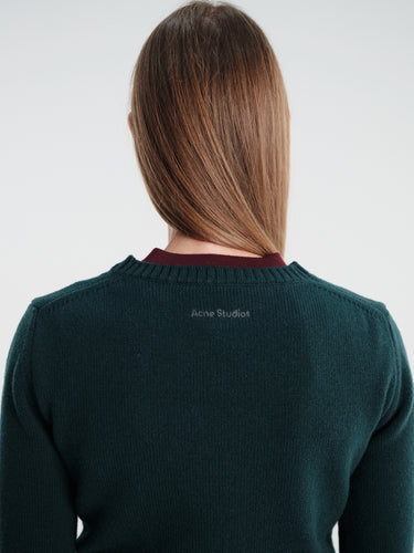 Acne Studios - Rw-Wn-Knit000034 in Dark Green