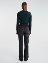 Acne Studios - Rw-Wn-Knit000034 in Dark Green