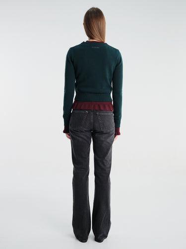 Acne Studios - Rw-Wn-Knit000034 in Dark Green