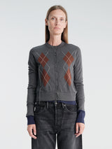 Acne Studios - Double-Layered Cardigan in Dark Grey Multi
