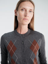 Acne Studios - Double-Layered Cardigan in Dark Grey Multi