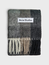Acne Studios - Vally Checked Scarf in Green, Grey and Black