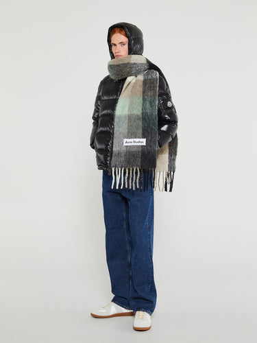 Acne Studios - Vally Checked Scarf in Green, Grey and Black