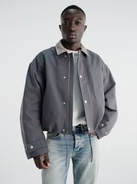 Acne Studios - Opado Double Cotton Satin Jacket in Carbon Grey