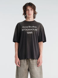 Acne Studios - Relaxed Fit Logo T-Shirt in Faded Black