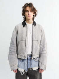 Acne Studios - Faded Denim Jacket in White and Black