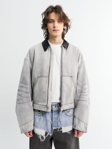 Acne Studios - Faded Denim Jacket in White and Black