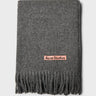 Acne Studios - Narrow Fringe Wool Scarf in Grey Melange