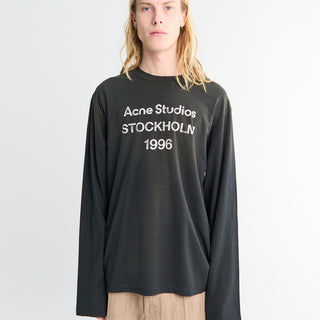 Acne Studios - Relaxed Fit Logo T-Shirt in Faded Black