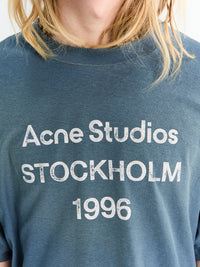 Acne Studios - Relaxed Fit Logo T-Shirt in Deep Blue