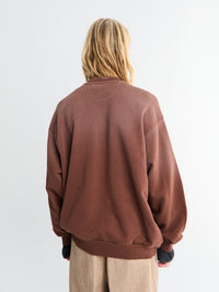 Acne Studios - Logo Zip Sweatshirt in Chocolate Brown