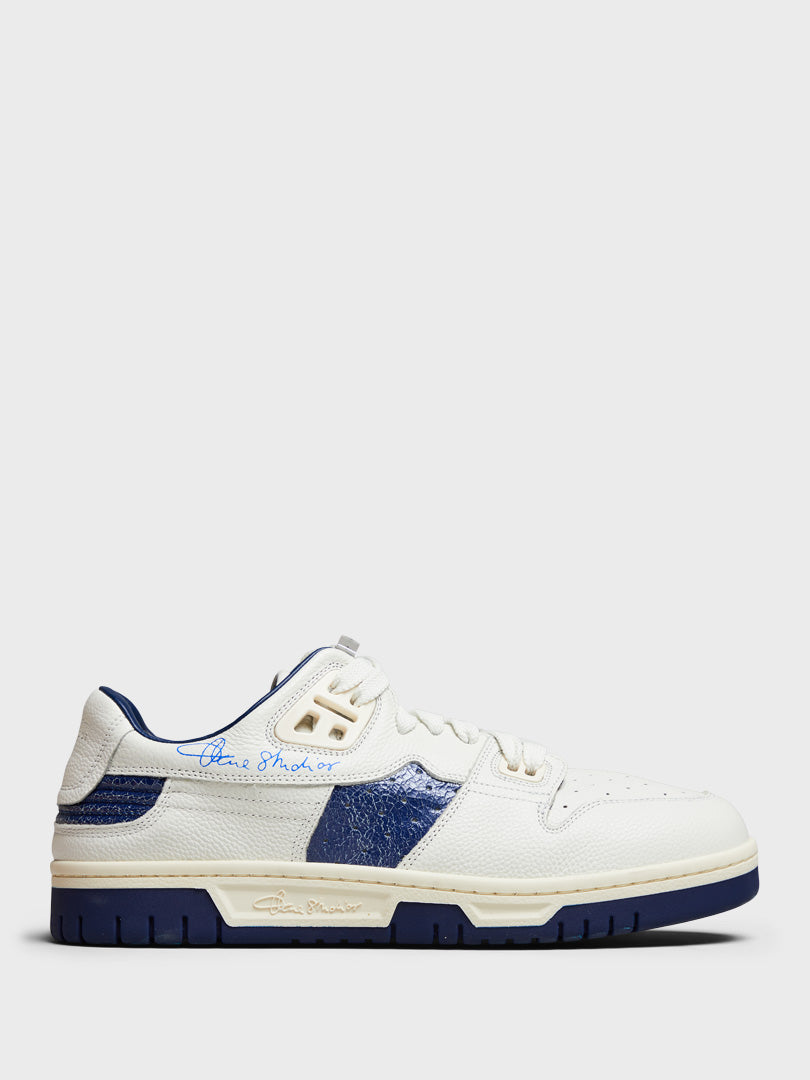 Acne Studios Face - Low Pop M Sneakers in White and Blue