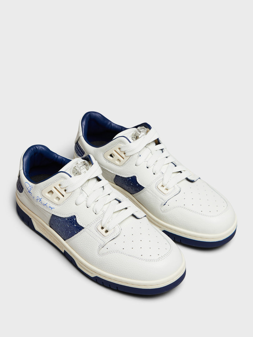 Low Pop M Sneakers in White and Blue