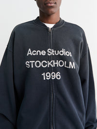 Acne Studios - Logo Zip Sweatshirt in Black