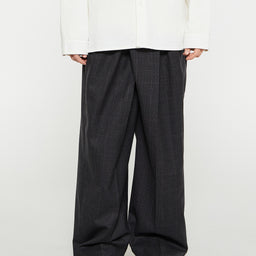 Acne Studios - Tailored Wool Blend Wrap Trousers in Grey