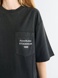 Acne Studios - Relaxed Fit Logo T-Shirt in Faded Black
