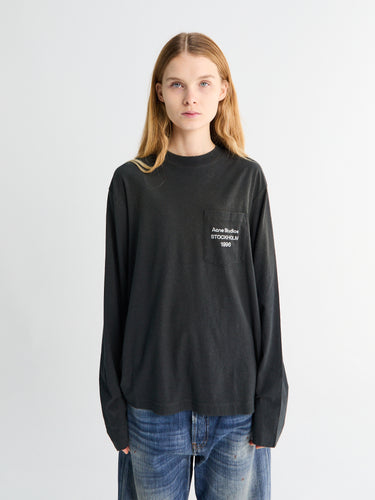 Relaxed Fit Logo T-Shirt in Faded Black