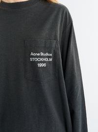 Acne Studios - Relaxed Fit Logo T-Shirt in Faded Black