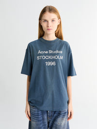 Acne Studios - Relaxed Fit Logo T-Shirt in Deep Blue
