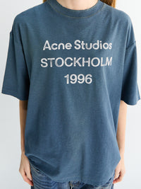 Acne Studios - Relaxed Fit Logo T-Shirt in Deep Blue