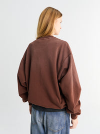 Acne Studios - Logo Zip Sweatshirt in Chocolate Brown