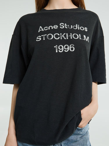 Acne Studios - Logo T-shirt in Faded Black