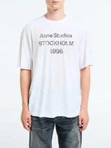 Acne Studios - Relaxed Fit Logo T-Shirt in Dusty White