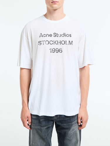 Acne Studios - Relaxed Fit Logo T-Shirt in Dusty White