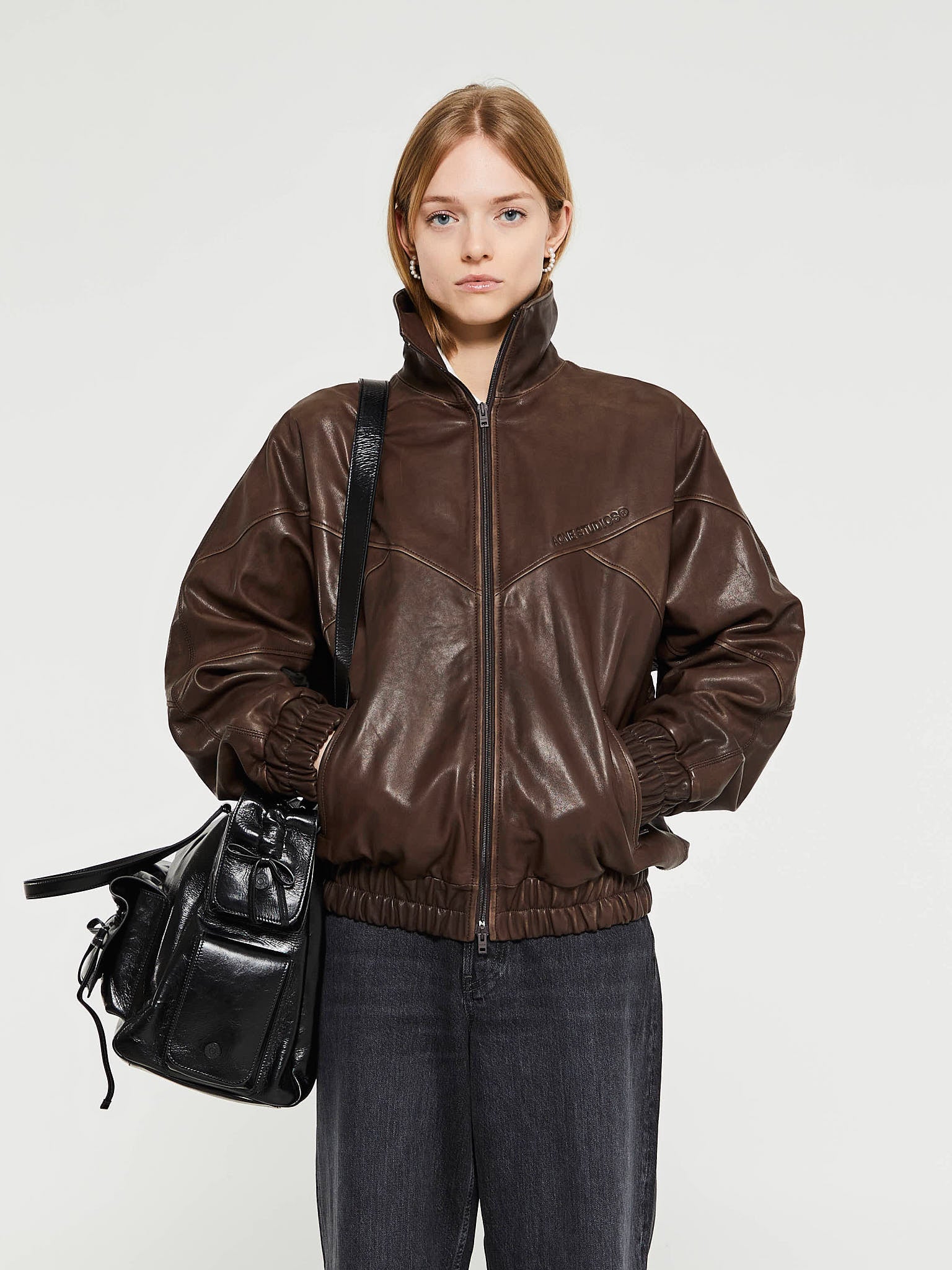 Acne Studios - Leather Jacket in Brown