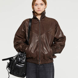 Acne Studios - Leather Jacket in Brown