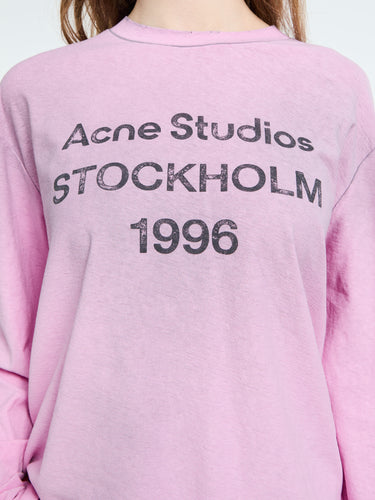 Acne Studios - Relaxed Fit Logo T-Shirt in Cotton Candy Pink