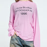Acne Studios - Relaxed Fit Logo T-Shirt in Cotton Candy Pink