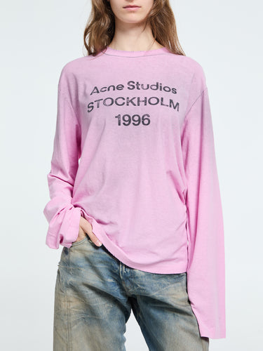 Acne Studios - Relaxed Fit Logo T-Shirt in Cotton Candy Pink