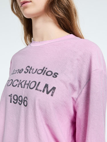 Acne Studios - Relaxed Fit Logo T-Shirt in Cotton Candy Pink