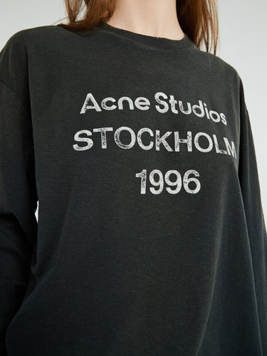 Acne Studios - Relaxed Fit Logo T-Shirt in Faded Black