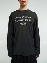 Acne Studios - Relaxed Fit Logo T-Shirt in Faded Black