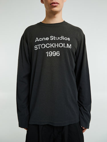 Acne Studios - Relaxed Fit Logo T-Shirt in Faded Black
