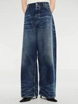 Acne Studios - 2023F Super Baggy Jeans in Broadway Mid Blue