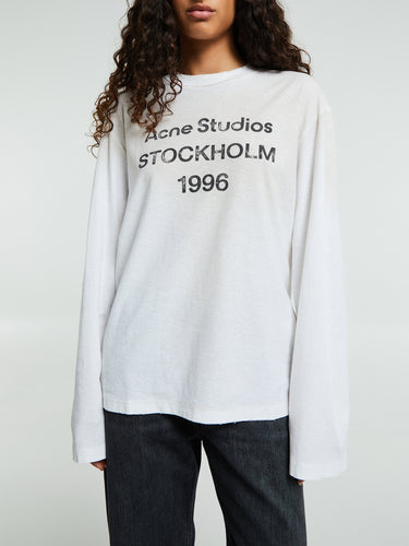 Acne Studios - Relaxed fit Logo T-shirt in Dusty White