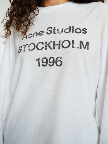 Acne Studios - Relaxed fit Logo T-shirt in Dusty White
