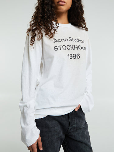 Acne Studios - Relaxed fit Logo T-shirt in Dusty White