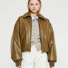 Acne Studios - Coated Bomber Jacket in Khaki Green