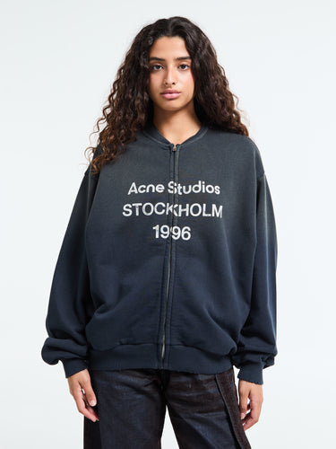 Acne Studios - Zip Sweater Logo in Black