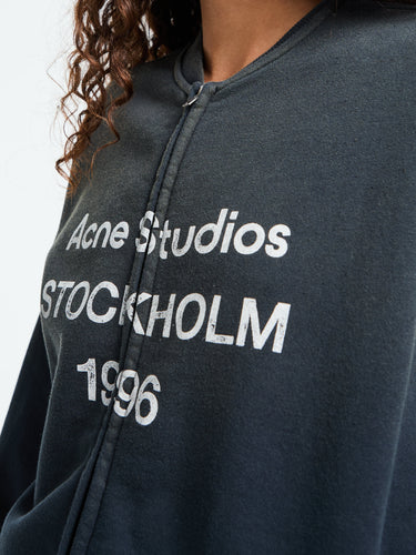 Acne Studios - Zip Sweater Logo in Black