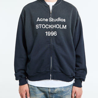 Acne Studios - Zip Sweater Logo in Black